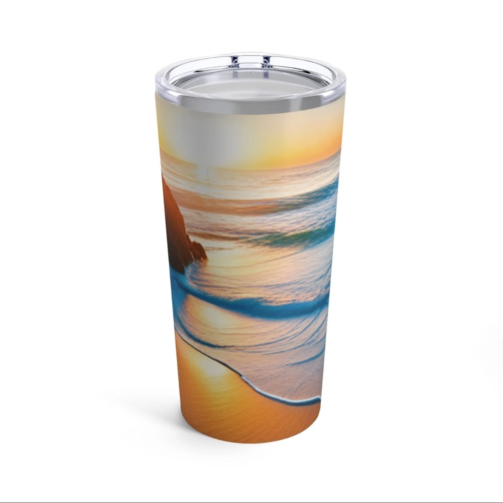 Relaxing oceanscape tumbler